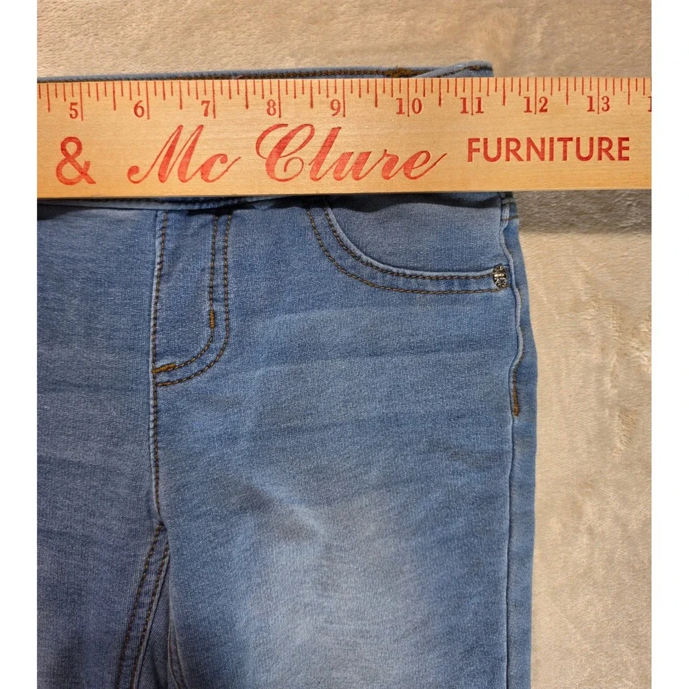 Justice Girls Blue Denim Leggings Jeggings‎ Light Wash Size 8 Pull On Skinny